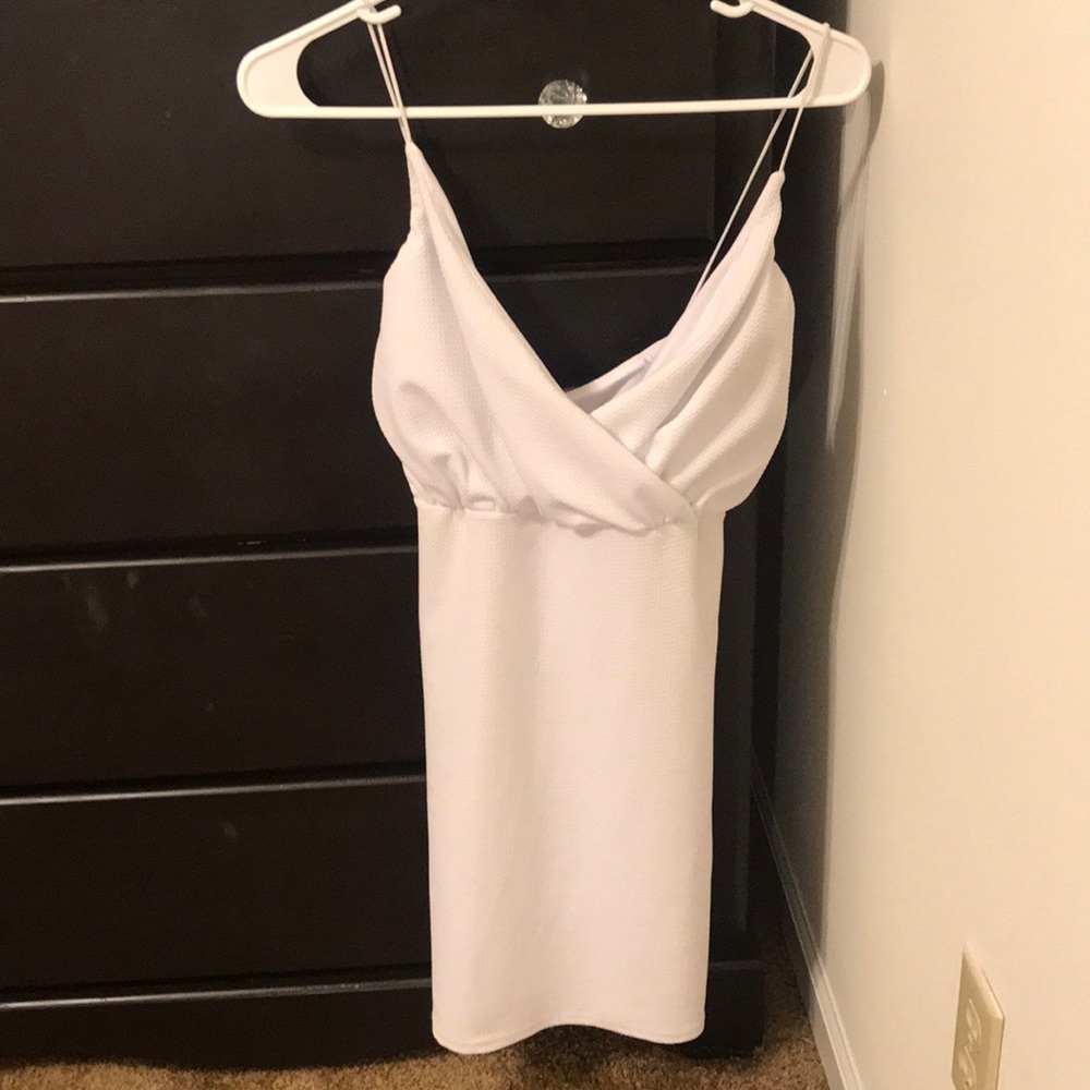 White Plunge Dress